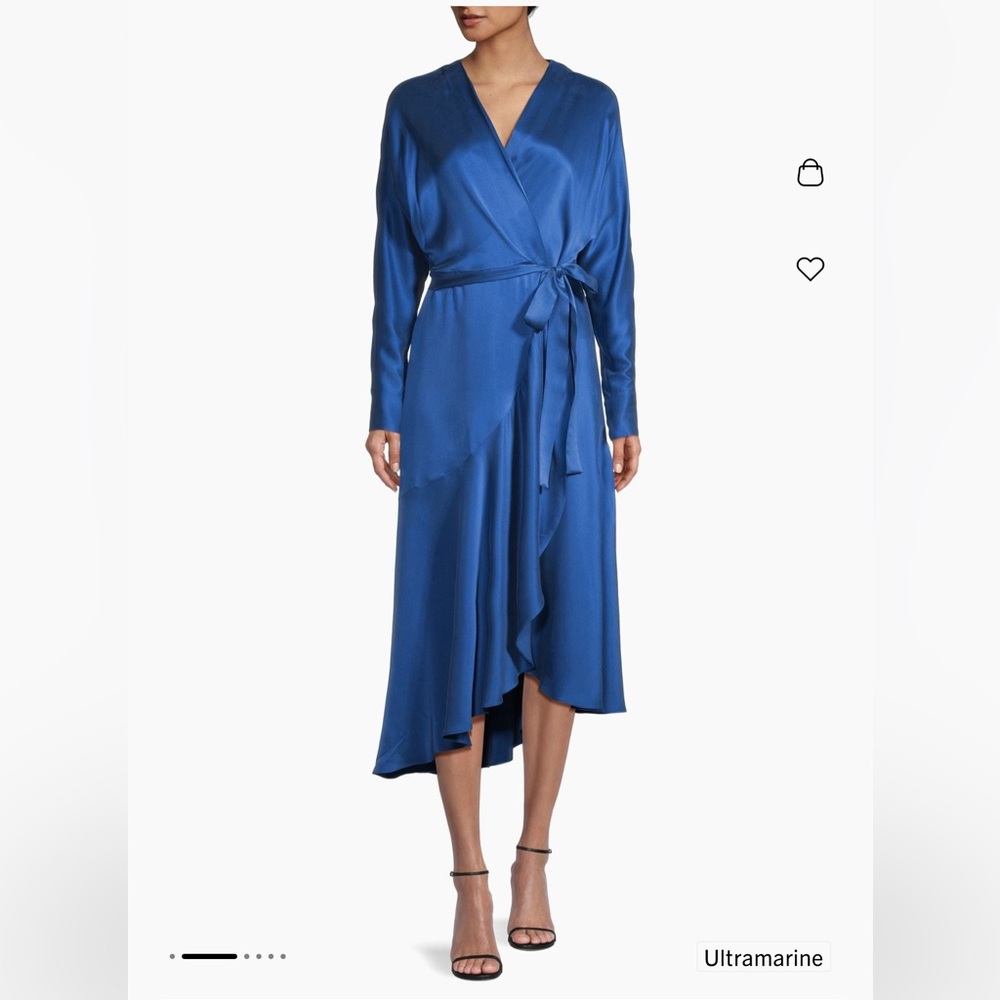 Ginger and Smart Silk Wrap Midi Dress